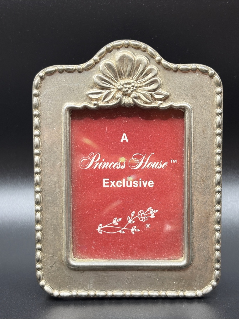 Princess House Vintage Silverplate Mini Picture Frame Silver Plated Floral Frame
